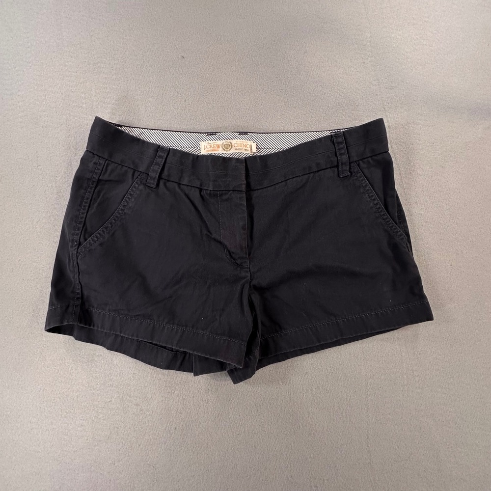 J.Crew Chino Shorts Woman's Navy 100% Cotton Weathered Classic Twill 3" size 6